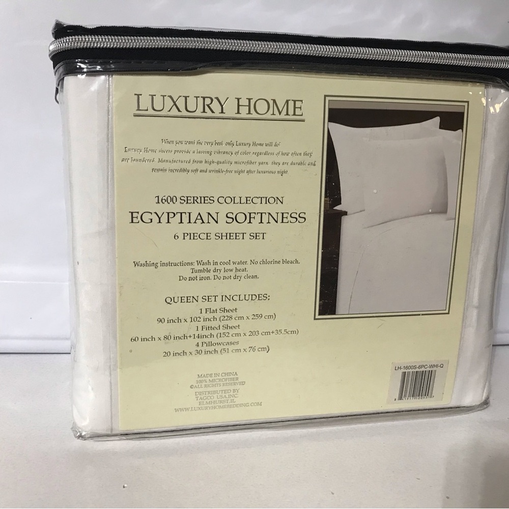 Luxury Home 6pc Queen Sheet Set